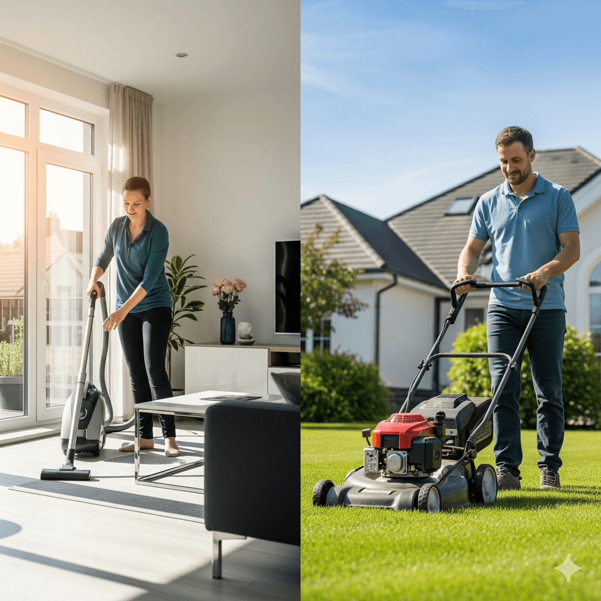 Residential cleaning and lawn mowing service